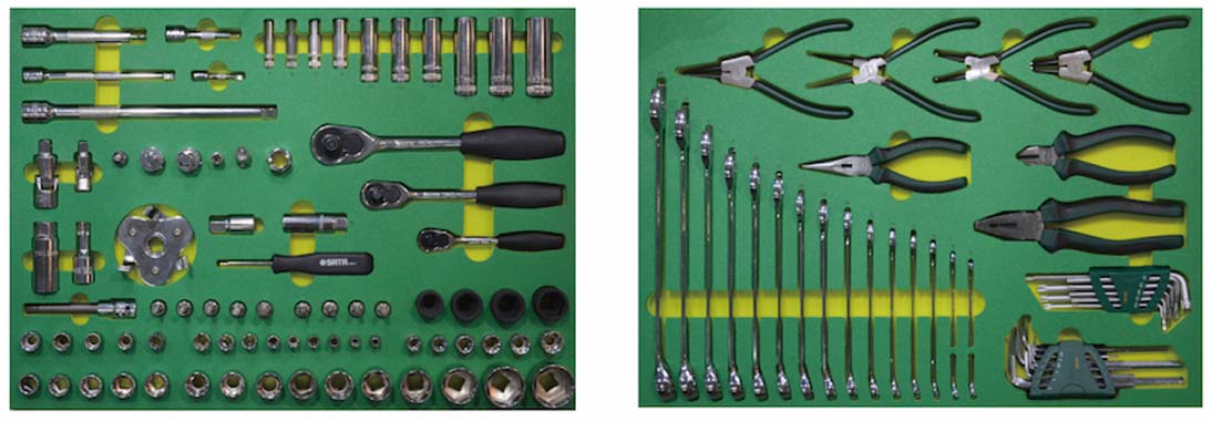 世達(dá)工具09922    121件汽修通用工具托組套